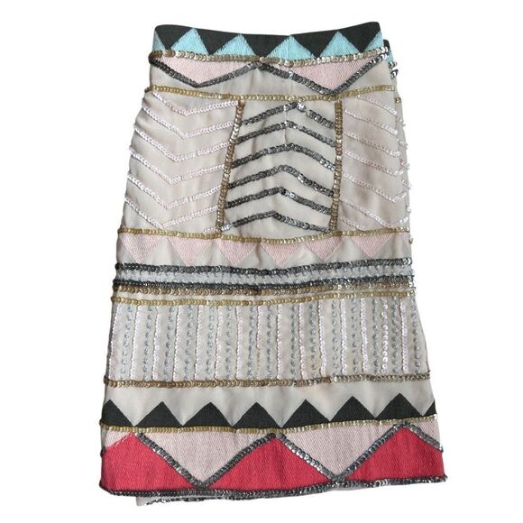 SANCTUARY Sequin Geometric Skirt Size S - Picture 3 of 8